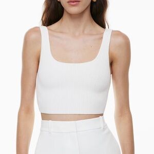 Aritzia Babaton sculpt square neck crop size M